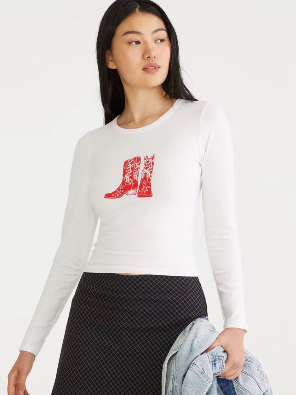 Aeropostale baby tee- cowboy boot